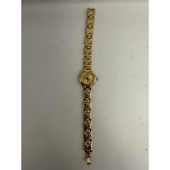 Citizen CQ 3220-325095 New Battery Ladies Watch 19MM 6.5" Gold Tone J71 - Picture 4 of 12